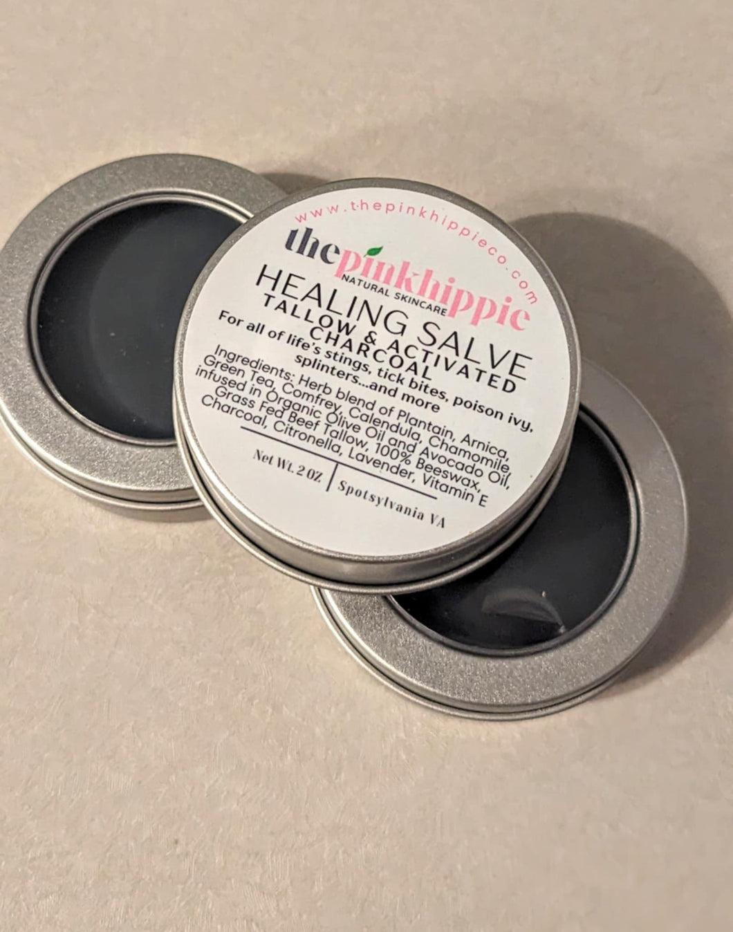 Healing Tallow Salve-2 oz Herb Infusion Unscented & Lavender/Citronella