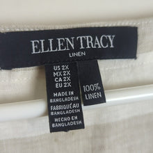 Load image into Gallery viewer, Ellen Tracy Linen Neutral Lagenlook Striped Tunic Women&#39;s 2X
