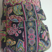 Load image into Gallery viewer, Vintage Vera Bradley Backpack Symphony In Hue Pink Paisley Floral 13x9x4”
