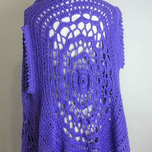 Load image into Gallery viewer, Boho Festival Maxi Open Knit Crochet Cardigan Women&#39;s Size Large
