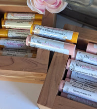 Load image into Gallery viewer, Lip Butter .4 oz Lightly Scented  Peppermint &amp; Citrus Kissed Lavender
