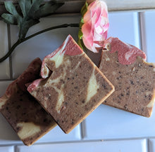 Load image into Gallery viewer, Peppermint Mocha Latte Soap 4.5 oz Goat Milk &amp; Organic Coffee Exfoliation Peppermint
