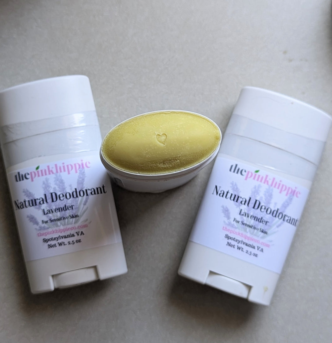All-Natural Deodorant Gentle Free from Aluminum and Baking Soda Lavender Essential Oil