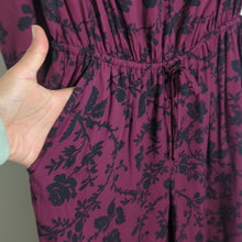 Load image into Gallery viewer, NWT Burgundy &amp; Black Jumper Drawstring Elastic Waist Pockets Women's Small
