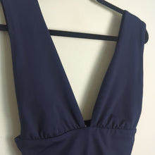 Load image into Gallery viewer, J.Crew Plunge V-Neck One Piece Swimsuit Navy Women's Size 8
