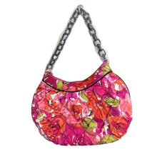 Load image into Gallery viewer, Vintage NWOT Rose Eleanor Shoulder Silk Bag Resin Chain Strap Pink
