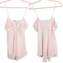 Load image into Gallery viewer, Y2K Vintage Coquette Pink Lace &amp; Embroidered Lingerie Top Women's Size Medium
