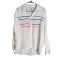 Load image into Gallery viewer, Vineyard Vines Beachy Striped Tunic Button-down Linen Top Women's Medium
