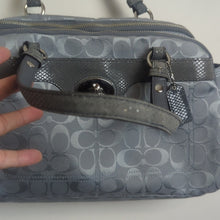 Load image into Gallery viewer, Coach F16542 Penelope Gray Signature Canvas Turnlock Satchel Tote
