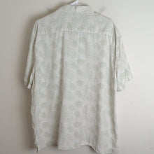 Load image into Gallery viewer, Silk &amp; Cotton Green Palm Floral Button Up Shirt Short Sleeve Pocket Men's XL

