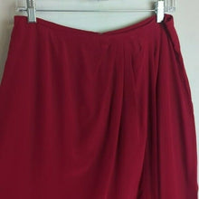 Load image into Gallery viewer, Silk Vintage 90's Faux Wrap Midi/Maxi Skirt Red Women's Size 12*
