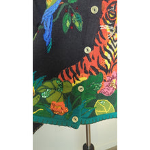 Load image into Gallery viewer, 90&#39;s Maximalists Playful Art to Wear Button-down Knit Cardigan Women&#39;s XL
