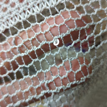 Load image into Gallery viewer, Boho Poncho Beach Cover up Knit &amp; Netting Stripes Western Fringe One Size
