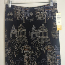 Load image into Gallery viewer, NWT Art to Wear Town Scene Capri Travel Knit Pull-on Elastic Pants Women's Small
