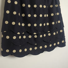 Load image into Gallery viewer, Festival Scalloped Polkadot Mini Skirt Cotton &amp; Silk Women's Size 4
