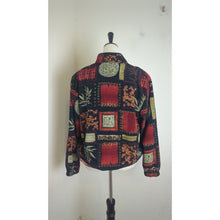 Load image into Gallery viewer, Vintage Made in the USA Zip-Up Lightweight Jacket Fall Motif Women&#39;s Oversized Medium
