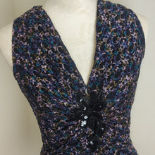 Load image into Gallery viewer, Fairycore Whimsigoth Semi-shear Lace Top With Jewel Embellishment XS
