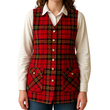 Load image into Gallery viewer, Vintage 60&#39;s/70&#39;s Tartan Plaid Button Down Vest Women&#39;s Size Large
