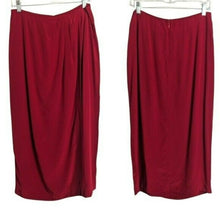 Load image into Gallery viewer, Silk Vintage 90's Faux Wrap Midi/Maxi Skirt Red Women's Size 12*
