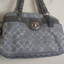 Load image into Gallery viewer, Coach F16542 Penelope Gray Signature Canvas Turnlock Satchel Tote
