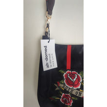 Load image into Gallery viewer, NWT Rockabilly Punk Revival Embroidered Rose Patchwork Crossbody Bag
