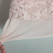 Load image into Gallery viewer, Soft Pink Viscose Pullover Top with Embroidered Panel Women's Size Medium
