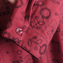 Load image into Gallery viewer, Embroidered Floral Linen Blend Button Down Top/ Shacket Women's Size 14P
