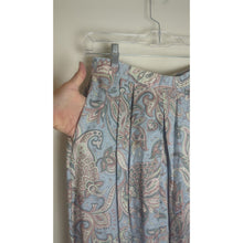 Load image into Gallery viewer, Boho Romantic Vintage Paisley Pleated Midi Skirt Women&#39;s Size 8
