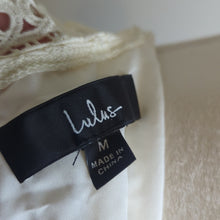 Load image into Gallery viewer, Lulus Coquette Eyelet Lace Embroidered Ruffed Top With Belt Meduim
