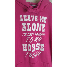Load image into Gallery viewer, Horse Girl Cozy Hooded Barn Sweatshirt Kangaroo Pocket Women's Medium
