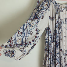 Load image into Gallery viewer, Free People Dress Women’s Size Large Ivory paisley combo Boho Tunic Women Small
