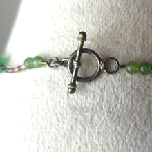 Load image into Gallery viewer, Aventurine Teardrop Pendant Necklace • Vintage Green Stone Beaded Jewelry • Boho Natural Gemstone Necklace
