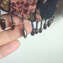 Load image into Gallery viewer, Whimsigoth Cardigan/Jacket Floral Paisley Animal Print Background Jewel Tasseled
