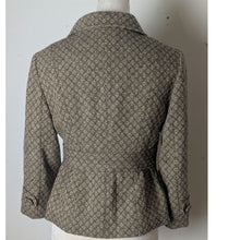 Load image into Gallery viewer, Vintage Inspired Mod Wool Tweed Jacket Blazer Peplum Chunky Buttons Size 4
