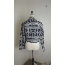 Load image into Gallery viewer, Vintage Aztec Wide Sleeve Cropped Tapestry Woven Jacket Women&#39;s Large
