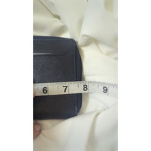 Load image into Gallery viewer, NWT Textured Black Leather RFID Data Safe Wallet Pink Interior
