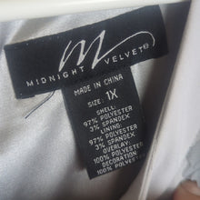 Load image into Gallery viewer, Boho Fairycore Evening Midi Holiday Dress Floral Detail Shimmer Women's 1X
