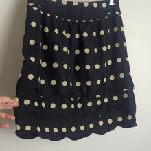 Load image into Gallery viewer, Festival Scalloped Polkadot Mini Skirt Cotton &amp; Silk Women's Size 4
