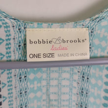 Load image into Gallery viewer, Beachy Aztec Turquoise  Open Front Cardigan Tassels One Size Women's
