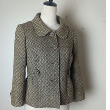 Load image into Gallery viewer, Vintage Inspired Mod Wool Tweed Jacket Blazer Peplum Chunky Buttons Size 4
