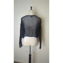 Load image into Gallery viewer, Edgy Y2K Clubwear Knit Fishnet Cropped Top Women's Medium
