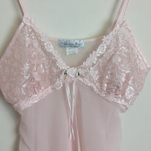 Load image into Gallery viewer, Y2K Vintage Coquette Pink Lace &amp; Embroidered Lingerie Top Women's Size Medium
