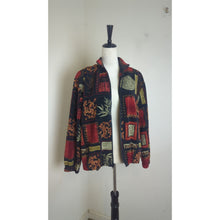 Load image into Gallery viewer, Vintage Made in the USA Zip-Up Lightweight Jacket Fall Motif Women&#39;s Oversized Medium
