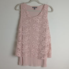 Load image into Gallery viewer, Soft Pink Viscose Pullover Top with Embroidered Panel Women's Size Medium
