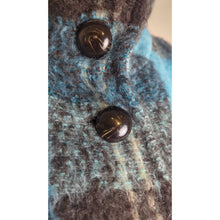 Load image into Gallery viewer, Vintage Mod Mohair Silk Wool Teal &amp; Brown Plaid Lined Jacket Women&#39;s Size 8
