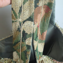 Load image into Gallery viewer, XL Upcycled Granola Girl Goblincore Tapestry Tote Bag Overnight Bag Fringe
