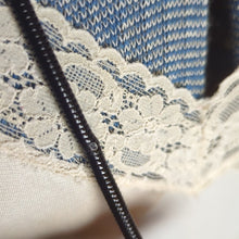 Load image into Gallery viewer, Vintage 80's Slinky Black Crossbody Purse With Art Deco Accents
