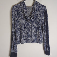 Load image into Gallery viewer, Y2kChampion So Soft Knit Blue Animal Print Loungewear Crop
