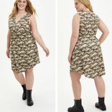 Load image into Gallery viewer, Mini Challis Zip-Front Shirt Dress Camp Women's Size 2X
