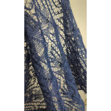 Load image into Gallery viewer, Lauren Ralph Lauren Web Crochet Oversized Scarf Wrap Mohair OS
